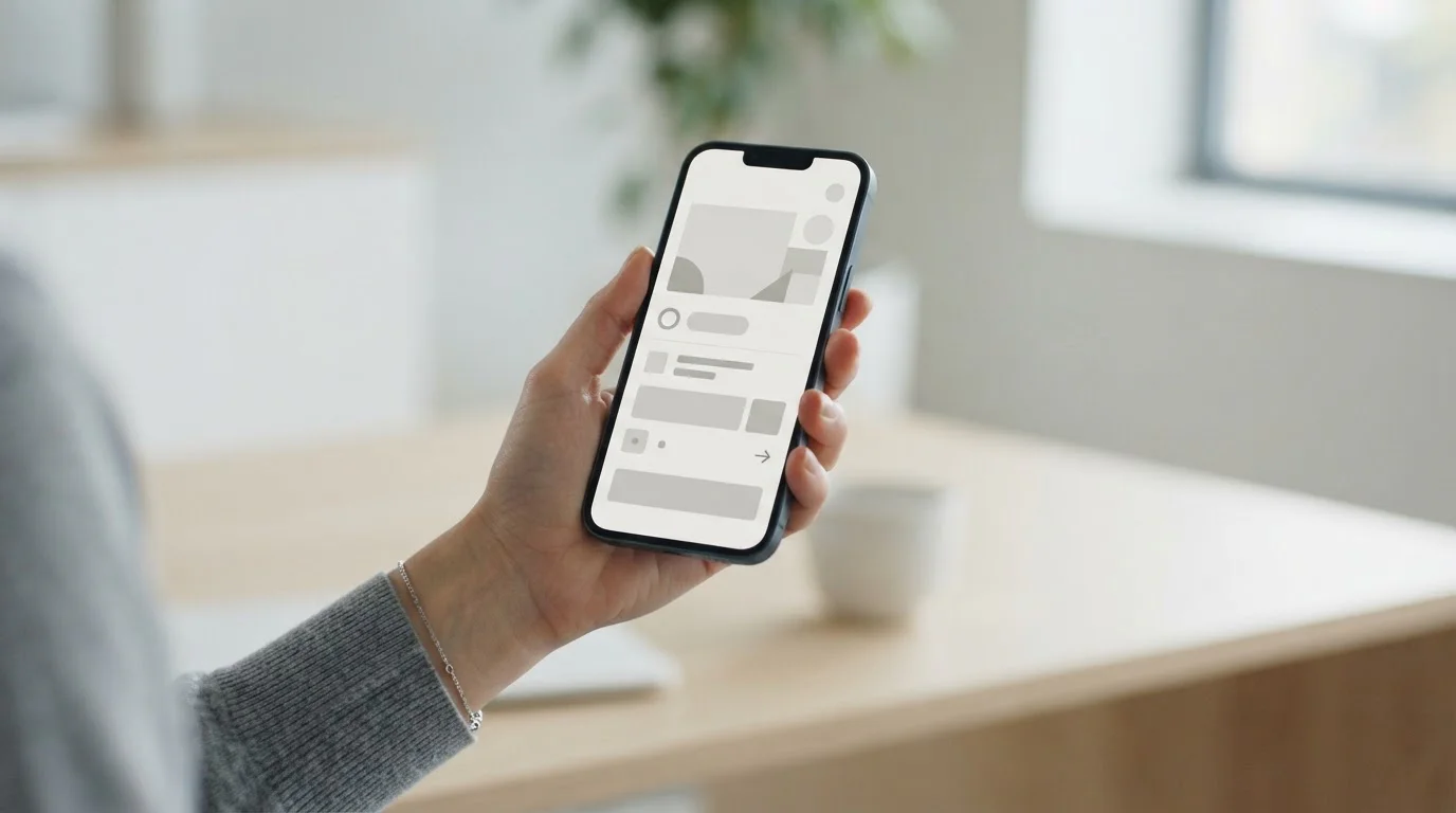 Smartphone mit abstrakten Zahlungsoptionen zeigt moderne Alternativen zu Paylado