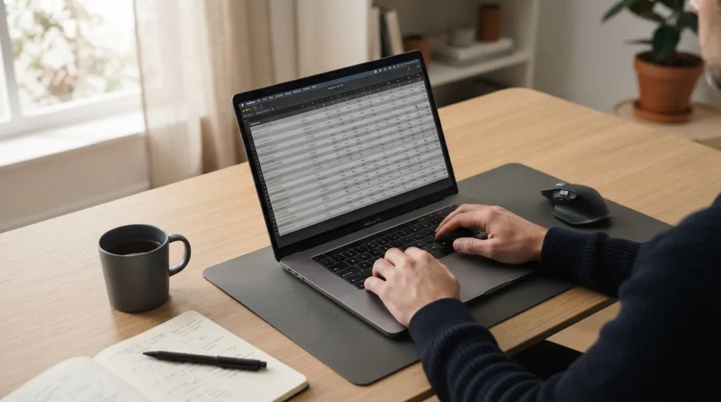 Laptop mit Vergleichstabelle verschiedener Wettanbieter auf dem Bildschirm