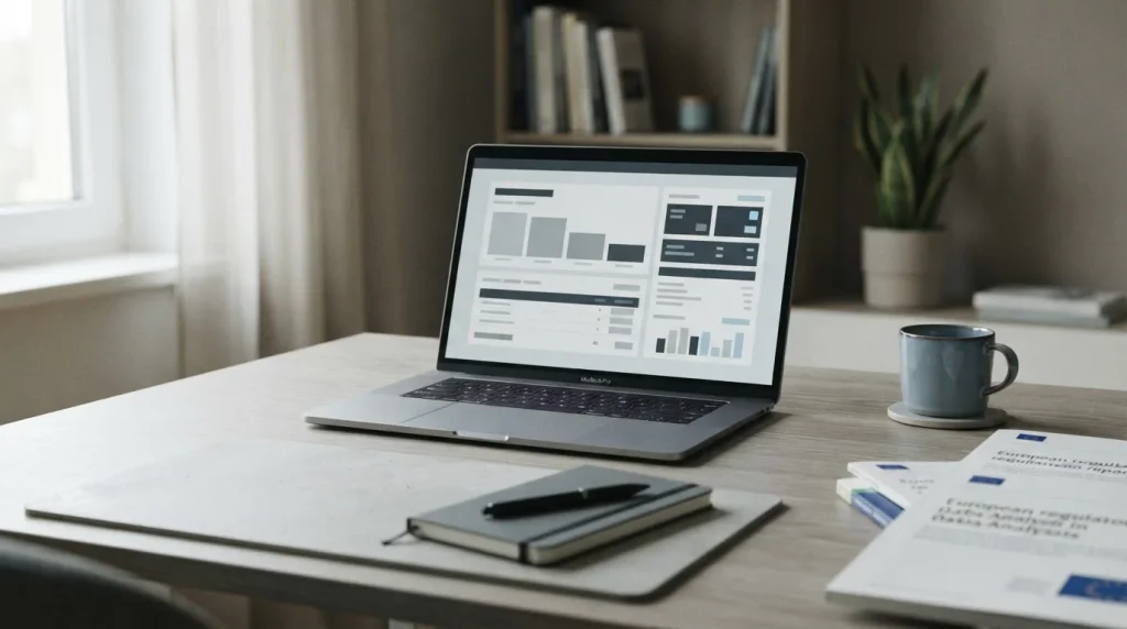 Analytischer Überblick über Wettanbieter ohne deutsche Lizenz auf Laptop-Bildschirm