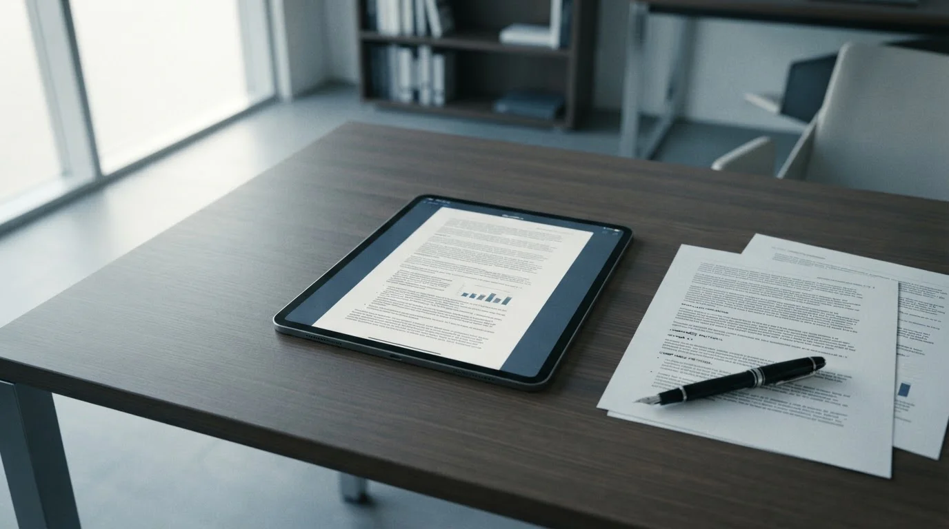 Tablet mit der offiziellen GGL-Whitelist und Dokumenten zur deutschen Glücksspielregulierung